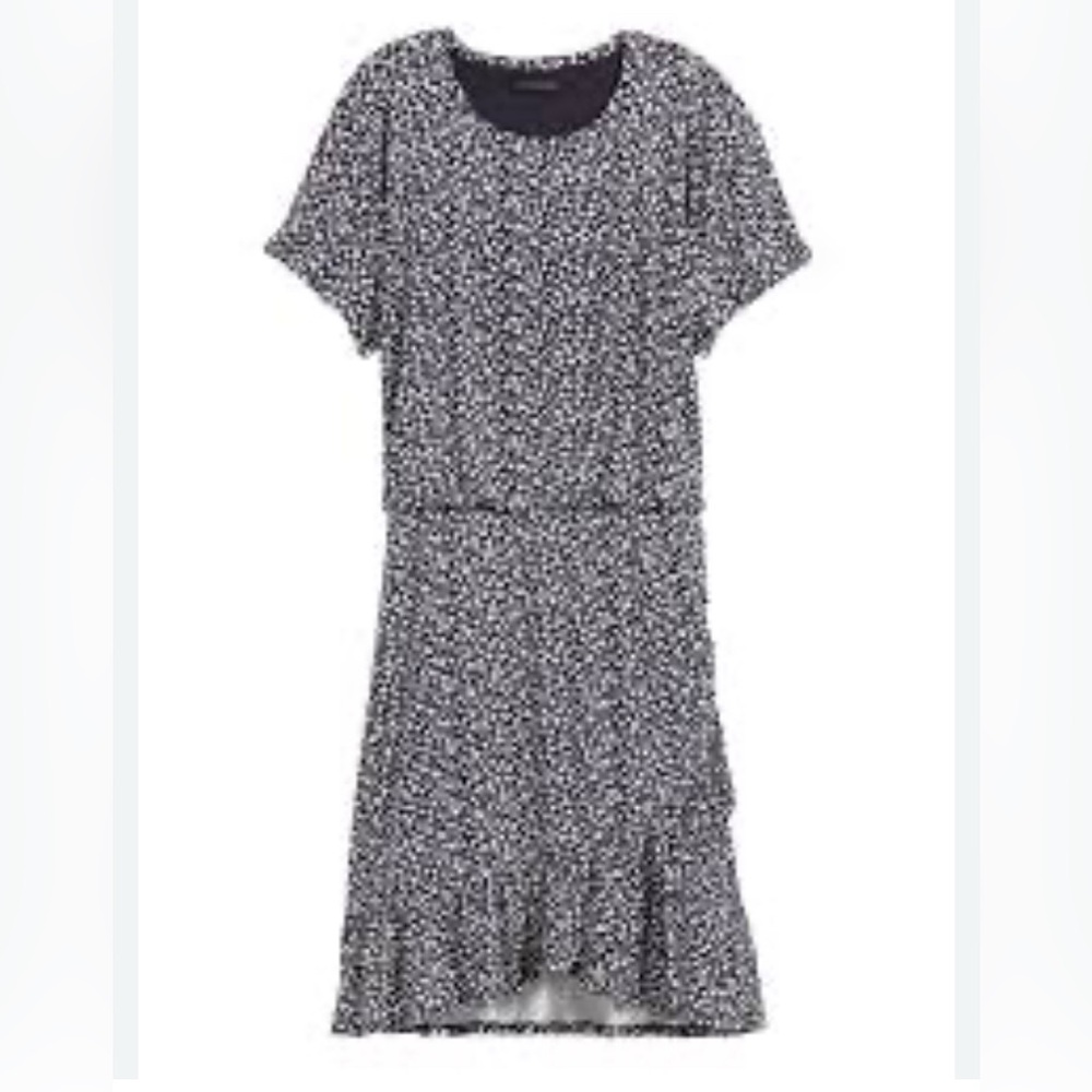 BANANA REPUBLIC FLOUNCE-HEM T-SHIRT DRESS